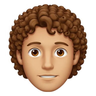 A guy  with brown curly hair and good jewline sticker