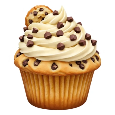 Cookie dough croissant cupcake sticker