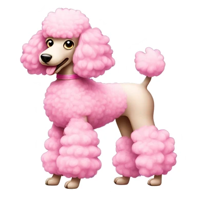 Pink poodle  sticker