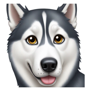 siberian husky with eyelashes sticker