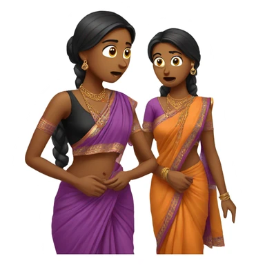 Indian saree women scared  sticker