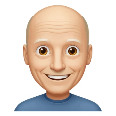 Homme 60 ans presque chauve sticker