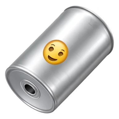 beer can laying on its side with the top facing towards the viewer, emoji style sticker