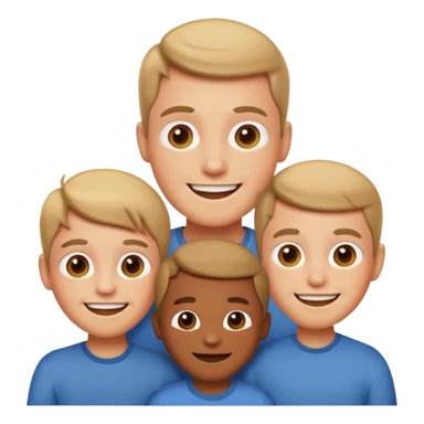 happy brother, apple emoji style, happy family sticker