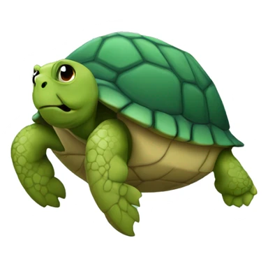 a sad upsidedown turtle sticker