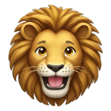 lion smiling sticker