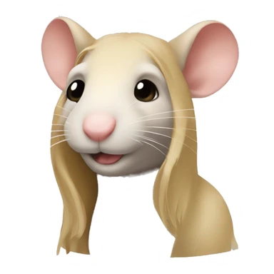 Ratte mit blonden Haaren ￼ sticker