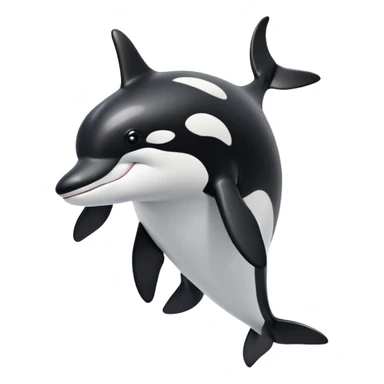 orca with dog legs sticker