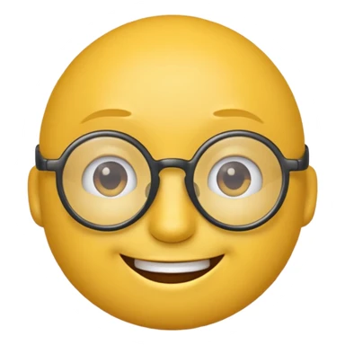 An emoji head with glasses based on the provided photo, variation 1. sticker