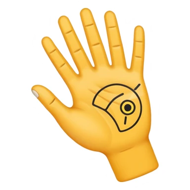 simple clear hand with tracking lines or indicators sticker