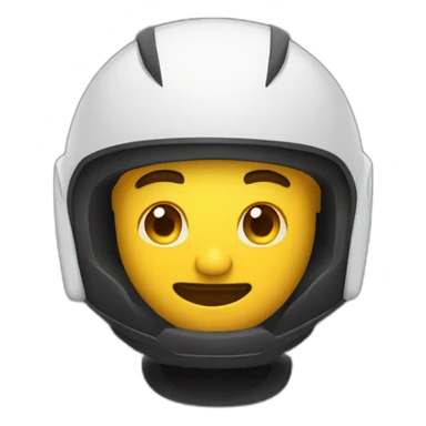 hombre con casco negro sorprendido sticker