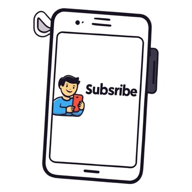Content creator asking to like and subscribe sticker