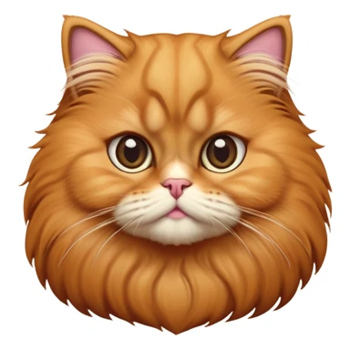 cinematic-adorable-big-eyed-fluffy-solid ginger-persian-cat-portrait-emoji,-head-tilted-playfully-with-a-sweet-expression,-fluffy-solid ginger-fur,-simplified-yet-irresistibly-cute-features-with-large,-expression, solid ginger persian cat sticker