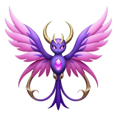 Pokemon legendary purple and pink lunala sticker