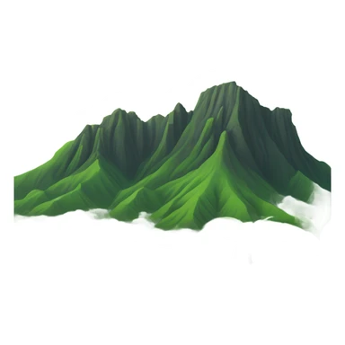  green volcanic hawaiian mountains sticker