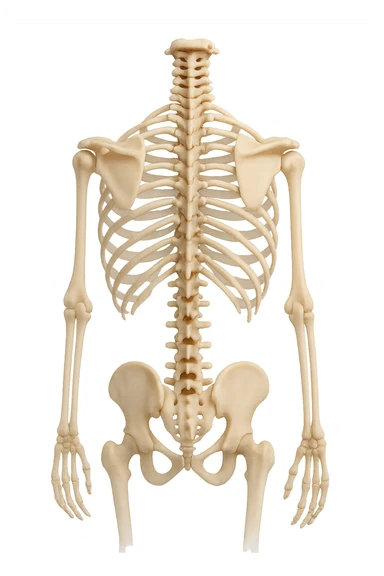 spina dorsale anatomica umana storta, iperrealistico 4k sticker