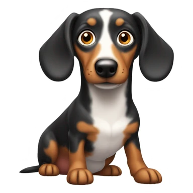 Dapple Weenie dog sticker
