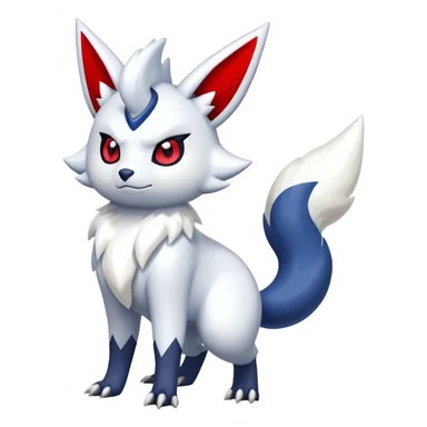 Shiny Zangoose-Absol-Meowstic-Fakémon-hybrid-creature (full body)  sticker