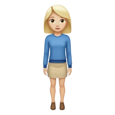 woman with blond hair standing showing full body sticker