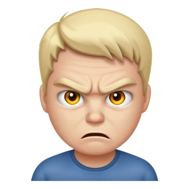 Angry with sad sticker