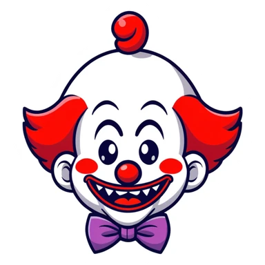 Hayes being scared by a clown sticker