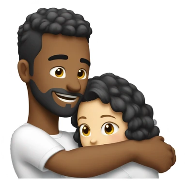 Hug white cuple her and him  sticker