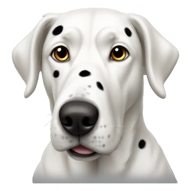Large white dog with black spots sticker