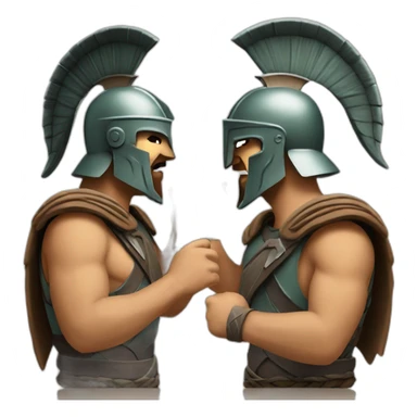 Two Spartans drinking beer sticker