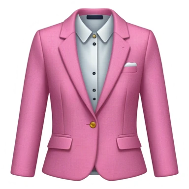 White background Pink tweed blazer sticker