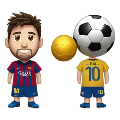Messi et ballon d’or sticker