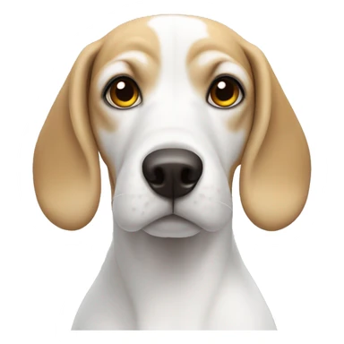 White beagle  sticker