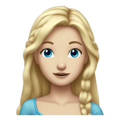 Blonde hair blue eyes fairy sticker