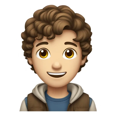 cute teenage boy brown hair brown eyes tan cute smile sticker