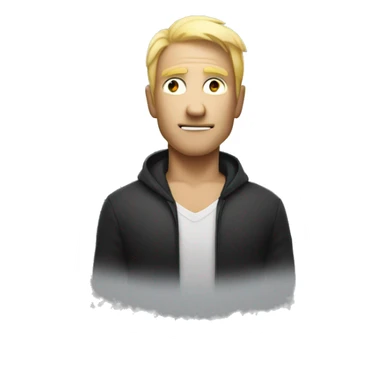 mysterious man and glowing white eyes sticker