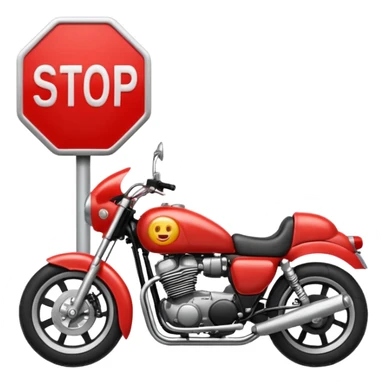 Vreau un emoji cu stop și sa fie împotriva motocicletelor sa fie interzise și cluburile de mc adică motociclete sticker