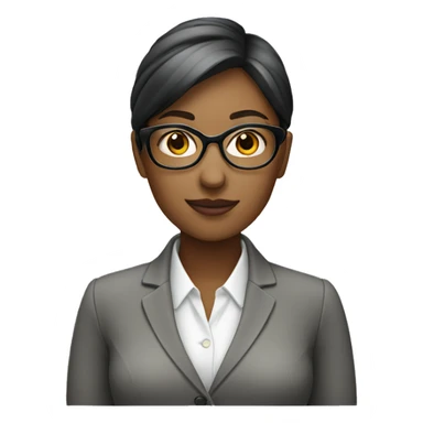 business work woman with eyeglass sticker