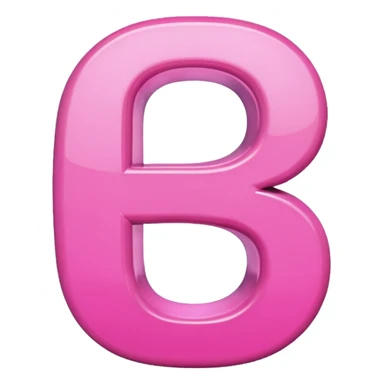 mix color pinks 3d letter p sticker