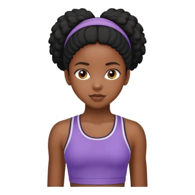 Black gym girl cute sticker