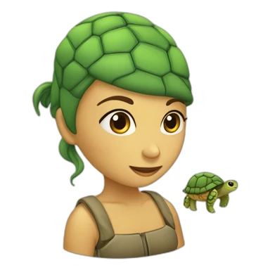 tortue sur une femme sticker