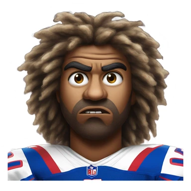 crazy buffalo bills fan being stressed sticker