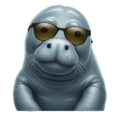 Manatee ￼wearing sunglasses  sticker