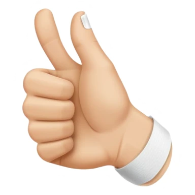 Thumbs up with thumb wrapped in white athletic tape sticker