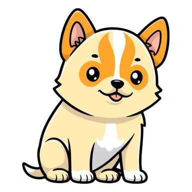 perro with eyes sticker