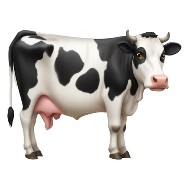 cow with udder side view sticker