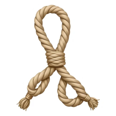 A rope tied into a slip knot sticker