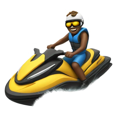 Someone driving a jet ski in the sea sticker