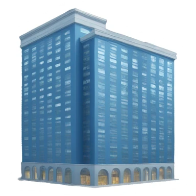 Blue building very tall  sticker