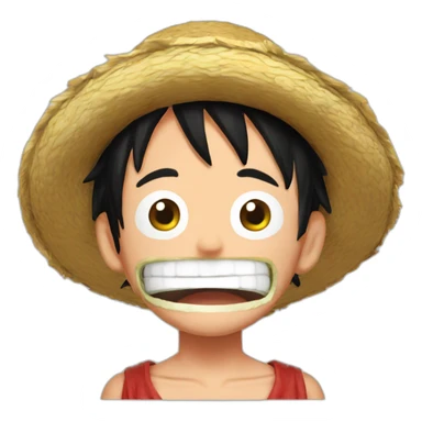 Luffy mange de la viande sticker