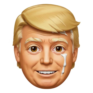 Donald trump glue all over face sticker