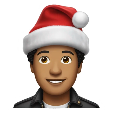 bruno mars with santa hat sticker